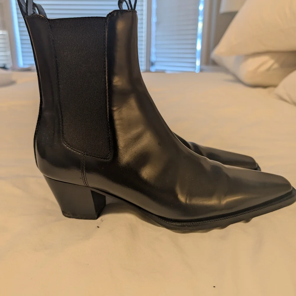 Toteme Black Ankle Boots - Picture 2 of 6